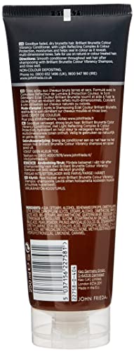 John Frieda Brilliant Brunette Colour Vibrancy Conditioner 250 ml, Conditioner for Brunette Hair, Hydrating Conditioner for Brown Hair