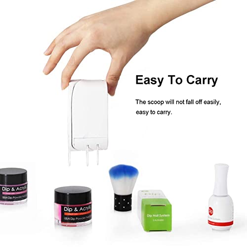 Nail Dip Powder Tray, Dip Powder Recycling Tool for Acrylic Nail Powder Use, Easy to Make Beautiful Dip Nails, White