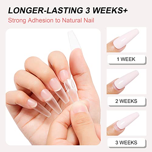 AIMEILI Nail Glue for Acrylic Tips Extra Strong Nail Bond Glue Brush On Clear Gel Adhesive Glue for Stick On Soft Gel Tips, Acrylic Nails, False