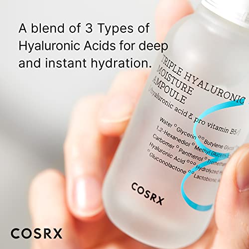 COSRX Hydrium Triple Hyaluronic Moisture Ampoule, 40ml | Hyaluronic Acid Viscous Serum | Korean Skin Care, Vegan, Cruelty Free, Paraben Free, CPN