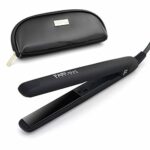 FARI Travel Mini Hair Flat Iron 1/2 Inch Ceramic Tourmaline Hair Straightener with Travel Bag Dual Voltage Travel Iron for Worldwide Use Temp 180