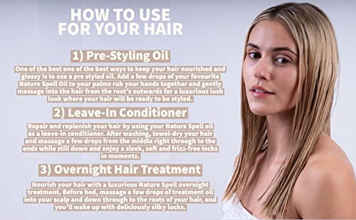 Nature Spell Peppermint Oil for Hair & Skin 150ml – Treatment Hair Oil for Dry Damaged Hair and Itchy Scalp - Body Oil to Improve Skin Texture –