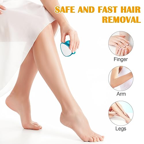 A3A ACADGQ Foot File - Double-Sided Nano Glass Callus Remover & Crystal Hair Eraser 2-in-1, Safe & Quick Callus Remover for Feet, Epilator for Wo