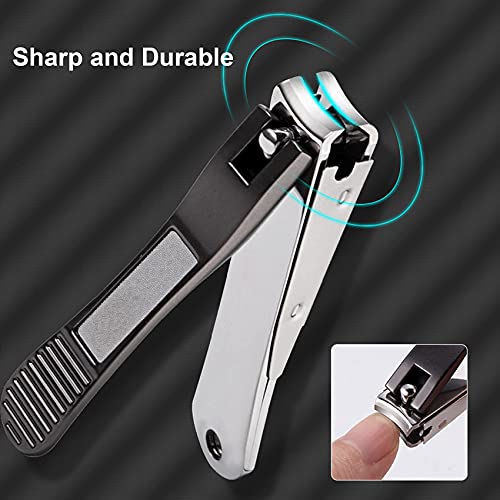 Rpanle Nail Clipper, Self-Collecting Nail Cutters with Ergonomic Lever Keep Fingernails and Toenails Impeccably Manicured