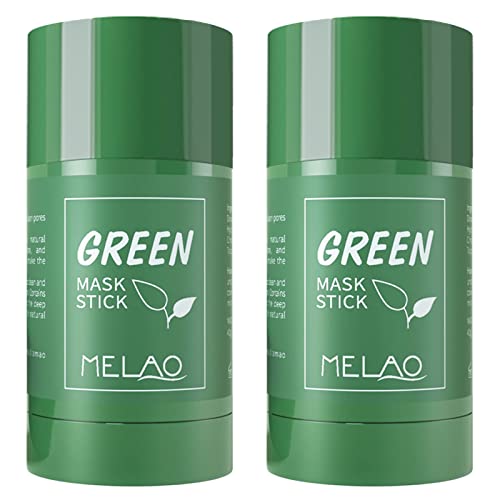 Green Tea Mask Stick for Face, 2Pack Poreless Deep Cleanse Mask Stick, Blackhead Remover with Green Tea Extract, Deep Pore Cleansing, Moisturizin