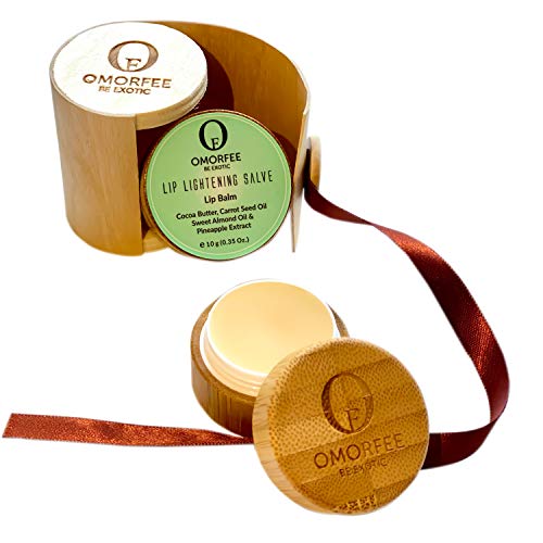 Omorfee 100% Organic Lip Lightening Balm, Lip balm for Dark Lips, Lip Balm with SPF, Natural Lip Protection, Lip Repair, Lip Moisturizer, Carrot