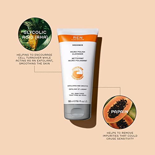 REN Clean Skincare Micro Polish Cleanser 150ml (Packaging may vary)