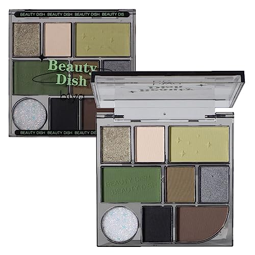 HERBENJOY Eyeshadow Palette Full Matte Pallets 10 Eye Shadow Shades Smokey Makeup Set,Intense Color,Pressed Pigments,With Dual-Ended Applicator B