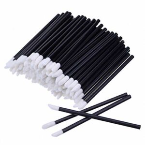 ZHIYE Lip Brushes, 100Pcs Black Disposable Lip Brushes Make Up Brush Lipstick Lip Gloss Wands Applicator Tool Makeup Beauty Tool Kits