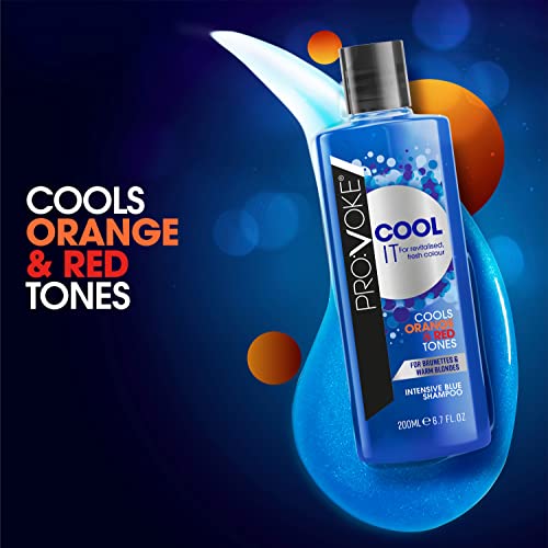 PRO:VOKE Cool It Blue Toning Sulphate-Free Shampoo and Conditioner duo pack 200 ml, No Red and Orange Brassy Tones for Brunettes, Warm Blondes, H