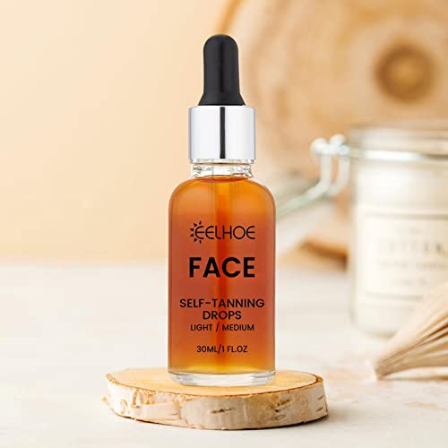 Face Tanning Drops,30ml Add Tanning Drops to Skin Care for Custom Face, No Fake Tan Smell and Streak-Free, Self Tan Drops for Face Tanner Gradual