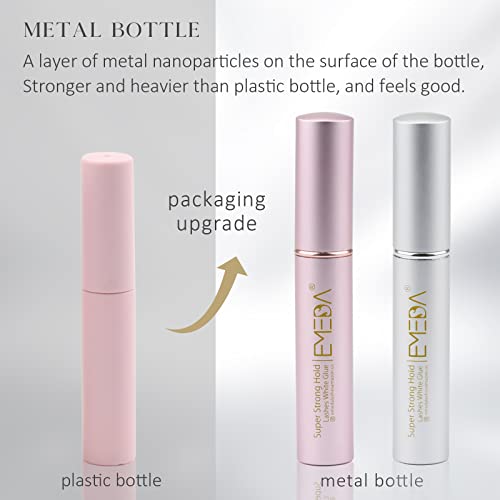 EMEDA Super Strong Hold False Eyelash Glue Professional Latex Free Eyelash Glue Waterproof Lash Glue Strip Eyelash Adhesive White Lashes Glue Sui