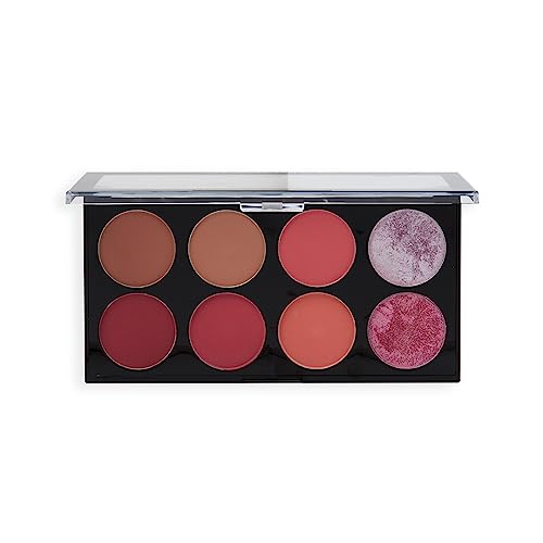 Makeup Revolution, Ultra, Blush Palette, Sugar & Spice, 8 Shades ( Pack of 1)