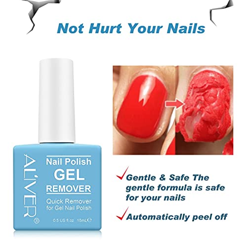 Gel Nail Polish Remover, Peel Off In 3-6 Minutes, Dont Hurt Your Nails(2 Pack)