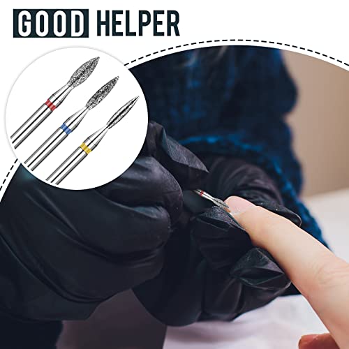 19 Pieces Nail Drill Bits Set Acrylic Nail Bits Ceramic Efile Nail Drill Bit Diamond Cuticle Electric Nail File Carbide Cuticle Remover Bits for