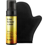 b.tan Fake Tan Kit | Forever Bundle - Self Tan Mousse With Instant Self Tanning Mitt Applicator - Fake Tanning Mousse, Fast 1 Hr Sunless Tanner,