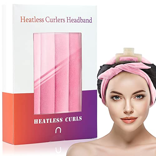 Pefei Comfortable Heatless Curlers Headband for All Hair Types - Sleep Soundly in Soft and Gentle Heatless Curls Headband