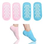 2 Pairs Moisturising Socks, Moisture Gel Socks Soft Moisturising Foot Socks for Women and Men, Gel Socks for Moisturising Dry Feet Cotton Gel Toe
