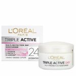 Skin Expert L'Oreal Paris Triple Active Day Moisturiser Dry and Sensitive Skin 50 ml, mix, (Pack of 1)