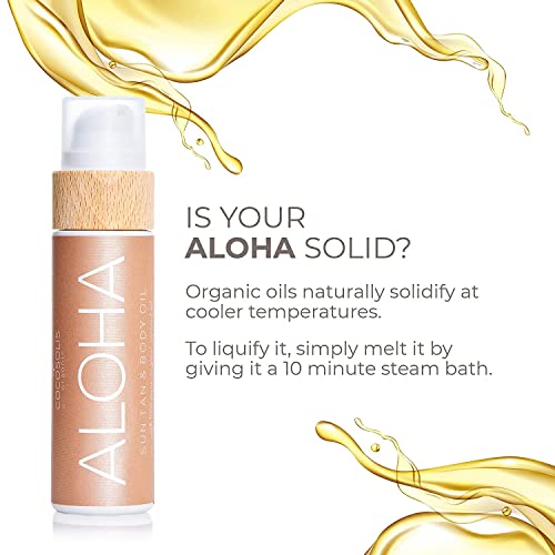 COCOSOLIS Aloha Tanning Accelerator with Vitamin E, Cocoa Butter - Organic Tanning Oil & Body Lotion with 6 Precious Oils (200)