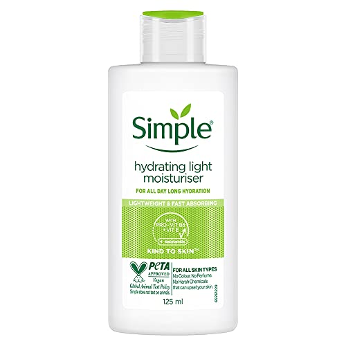 Simple Kind to Skin Hydrating Light Moisturiser UK’s #1 facial skin care brand* for 12-hour moisturisation 125 ml
