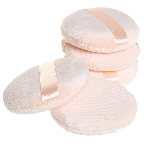 Cosmetic Powder Puff, 5 Pieces Cosmetic Soft Sponge Small Round Face Foundation Facial Makeup Blending Puff Beige(2.36inch)