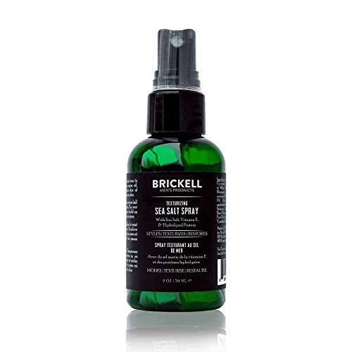Brickell Men's Texturizing Sea Salt Spray for Men, Natural & Organic, Alcohol-Free, Lifts and Texturizes Hair for a Beach or Surfer Hair Style, 5
