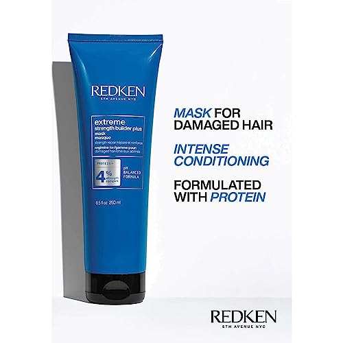 REDKEN Fortifying Mask, Conditions & Repairs Hair, For Highly Distressed Hair, Extreme Strength Builder Plus , 250 ml