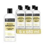 TRESemmé Keratin Smooth Conditioner multipack of 6 hair care product with hydrolysed keratin for 72h frizz control, smoothness & shine 680 ml