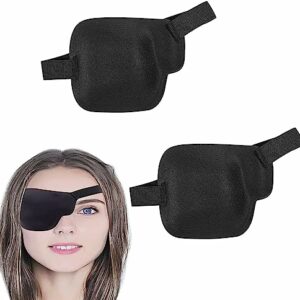 2PCS - 3D Black Eye Patches for Adults | Adjustable Eye Patch | Premium Quality Eyepatch for Adult | Medical Eye Patch for Recovery After Catarac