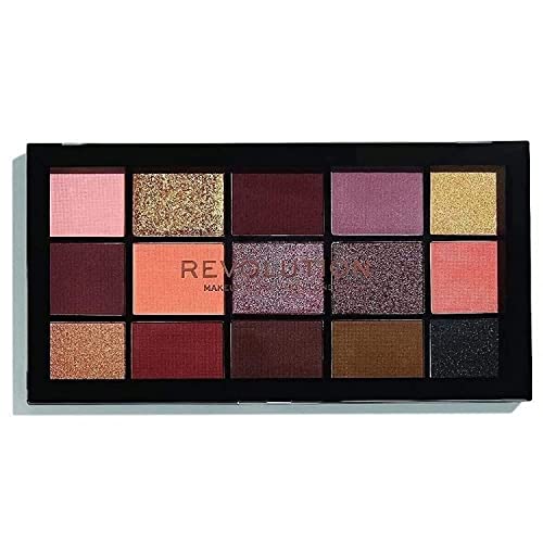 Makeup Revolution, Reloaded, Eyeshadow Palette, Highly Pigmented, Iconic 3.0, 15 Shades, Matte and Shimmer Finishes, 16.5g