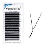 YY Lashes 0.07mm D Curl 8-14mm Eyelash Extensions Mixed Tray Y-Shape Pre Made 2D Russian Volume Individual Lash Extensions(YY-0.07-D-8-14)