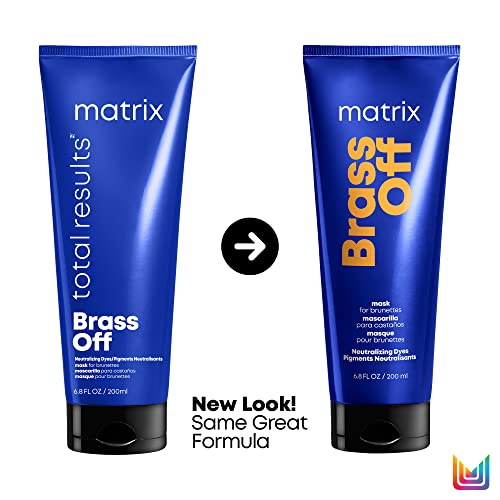 Matrix Brass Off blue hair mask, to help neutralise unwanted orange undertones on lightened brunettes,Total Results 200 ml