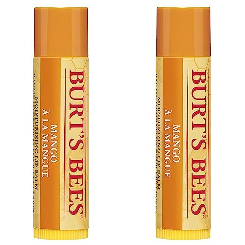 Burt's Bees Lip Balm Beeswax, Moisturising Lip Balm With Vitamin E & Peppermint Oil, 100% Natural Origin, 4.25g