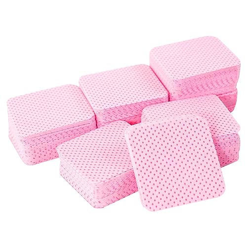 Qufiiry 300 Pcs Lint Free Wipes for Nails, Nail Wipe Pads Lint Free Wipes Nail Art UV Gel Polish Absorbent Remover Wipes, Gel Removal Soft Pads f