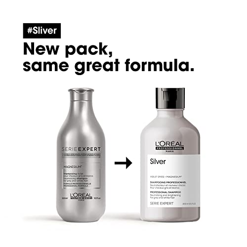 L’Oréal Professionnel | Shampoo, For Grey, White or Light Blonde Hair, Serie Expert Silver