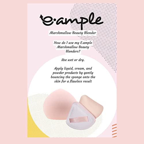 Marshmallow Beauty Blender & Air Cushion Set, Latex Free Vegan Friendly Makeup Beauty Blenders, Flawless Makeup Powder, Cream, Liquid Foundation