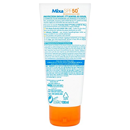 MIXA - Crème Solaire Enfant - Première sortie au Soleil SPF 50+ - 100ml