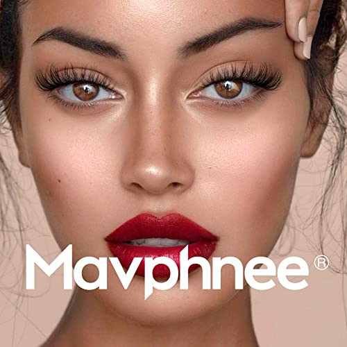 Eyelashes Natural Clear Band Lashes Cat Eye Wispy Faux Mink Lashes 16MM 3D Fluffy Fake Eyelash 7 Pairs Pack by Mavphnee