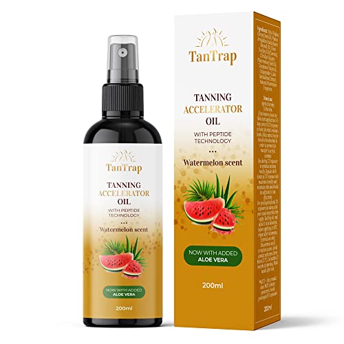 Peptide Tanning Accelerator Oil (200ml) - Enhanced with Melanin Activating Peptides and Aloe Vera – Intensive Tanning Oil For Outdoor And Tanning
