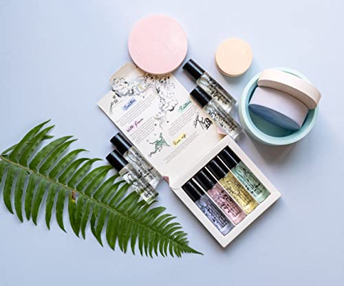 Cath Kidston Beauty Set The Mood Fragrances Rollerballs Gift Set | Mood Enhancing | Essential Oils | 4 x 10ml