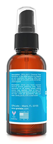 QRxLabs Chemical Peel Neutralizer - Post-Peel Ph Balancing With Chamomile And Green Tea Extracts 2 Fl Oz / 60 Ml