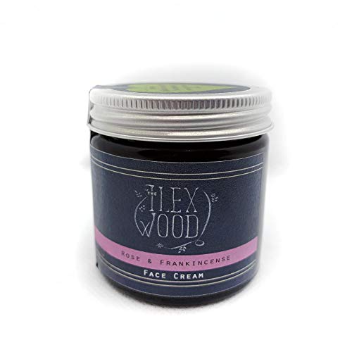 Rose and Frankincense Face Cream - 100% Natural, Vegan, Moisturising, Anti Ageing, Wrinkle and Line Reducing Ingredients, Cruelty Free, Palm Oil