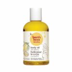 Burt's Bees Hydrating Body Oil for Pregrancy Stretch Marks, with Vitamin E, Sweet Almond Oil & Lemon Oil, 118.2 ml (Pack of 1)
