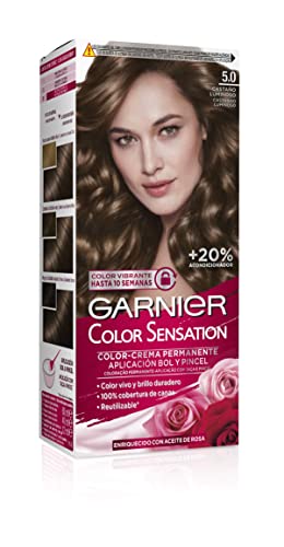 Garnier Color Sensation Brown Hair Dye Permanent 5.0 Luminous Brown