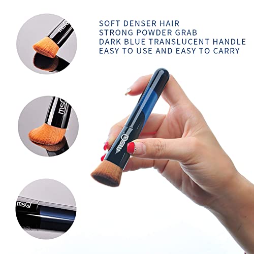 MSQ Make Up Brush Foundation Kabuki Flat Top Perfect for Blending Liquid Make Up Flawless Powder Cosmetics Premium Foundation Brush, Buffing, Ble