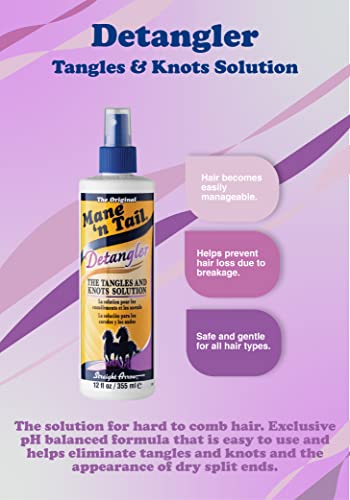 Mane ‘n Tail Detangler Spray – The Tangles and Knots Solution – pH Balanced Formula. Helps to Eliminate Tangles and Knots, Natural herbal extract