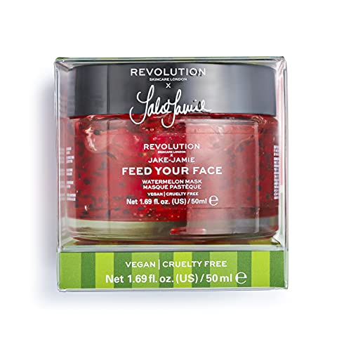 Revolution Skincare London, Jake Jamie Watermelon Hydrating Face Mask, Watermelon Scented Formula, Moisturising, 50ml