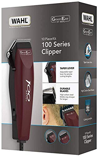 WAHL GroomEase 100 Series Clipper, Head Shaver, Hair Clippers for Men, Home Hair Cutting, Men’s Clipper Set, Male Grooming Kit, Mains Powered Cli