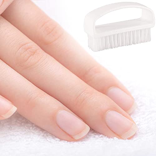 Nail Brush Fingernail Cleaning Brush Plastic Handle & Soft Bristle Scrubbing Dust Removal Nail Brushes Nail Cleaner Nail Manicure Dust Brush Idea